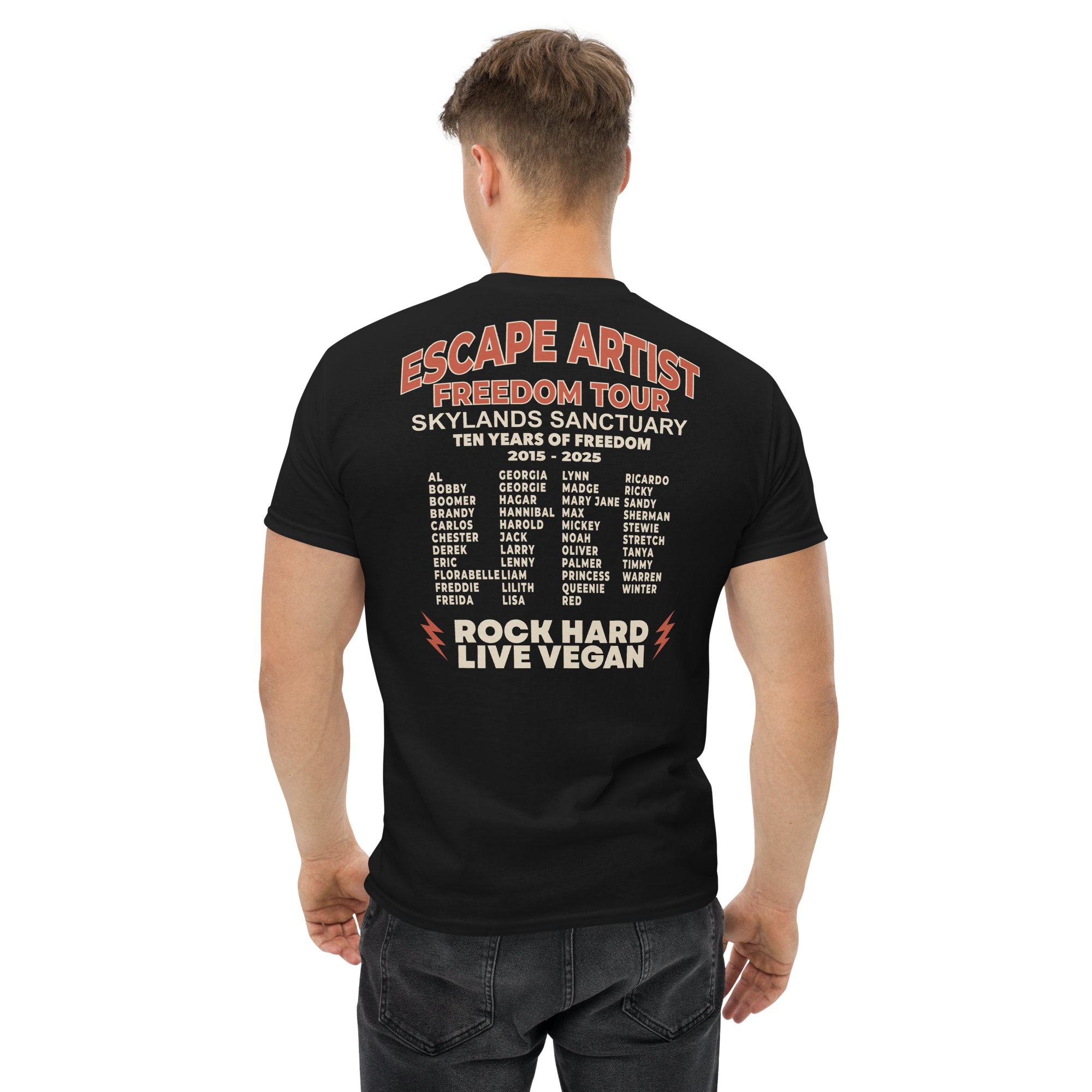 A Decade Of Freedom classic tee and Free Album